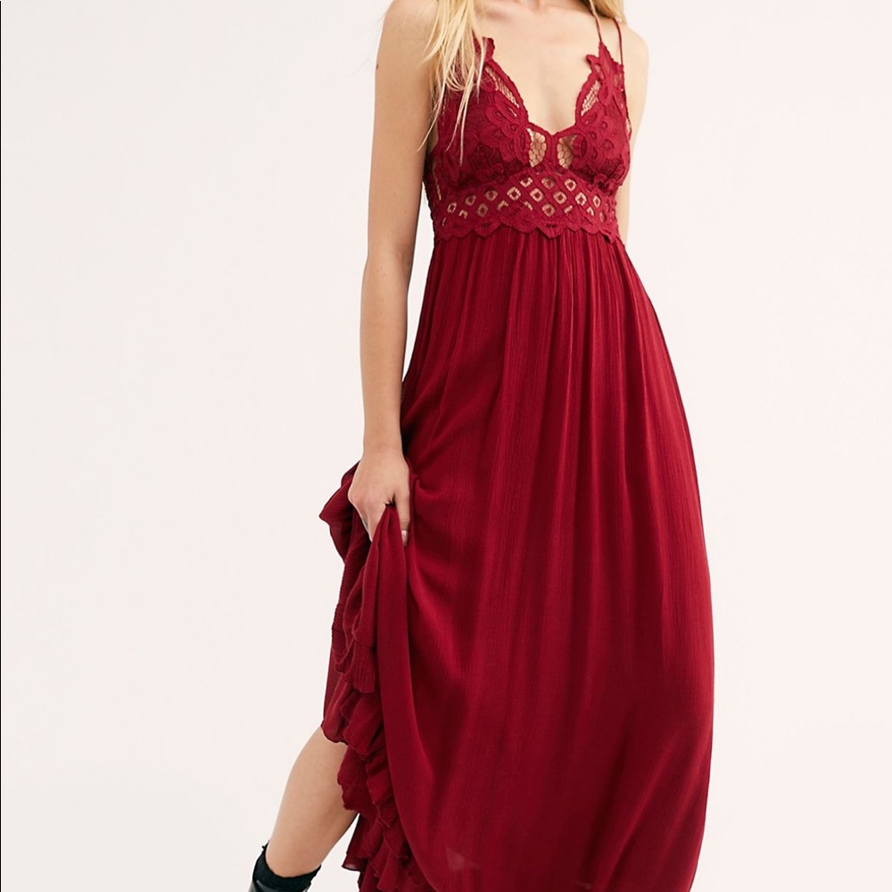 Adella Maxi Dress - Cranberry - Picture 2 of 6